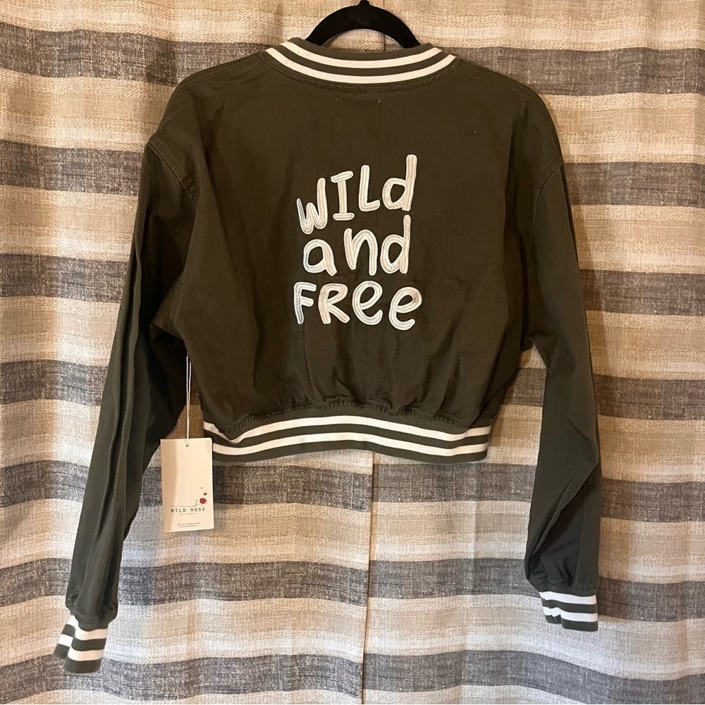 Wild Rose‎ Olive Wild And Free Jacket Size Medium